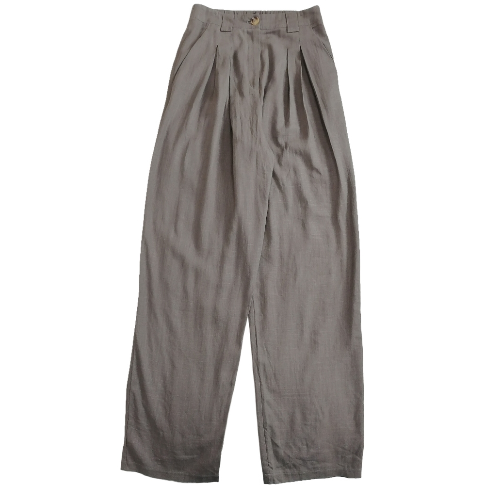 sz: S, dark gray linen/cotton blend loose fit pants by BLUSH MARK - Picture 3 of 5